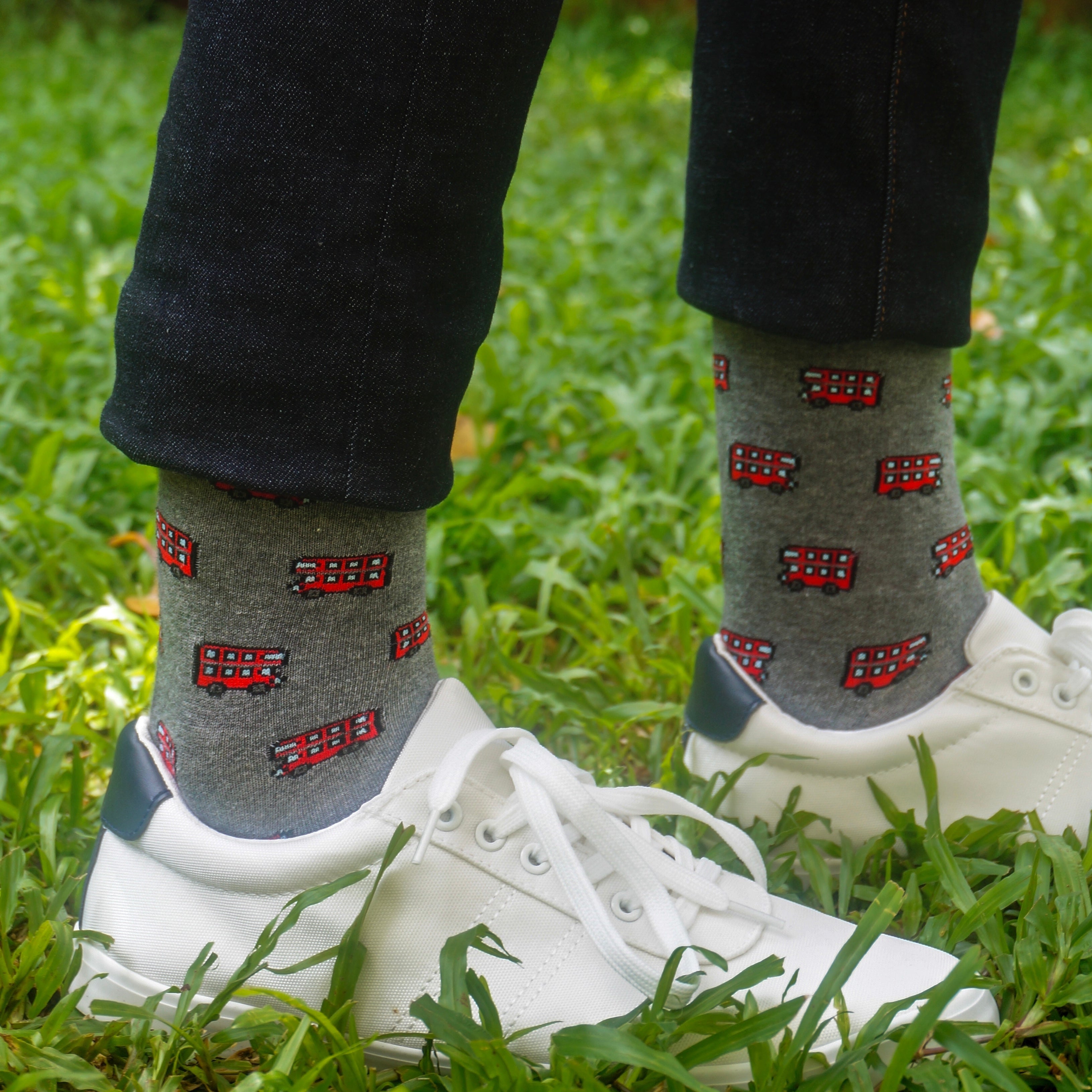 Double Decker Bus Men's Crew Socks