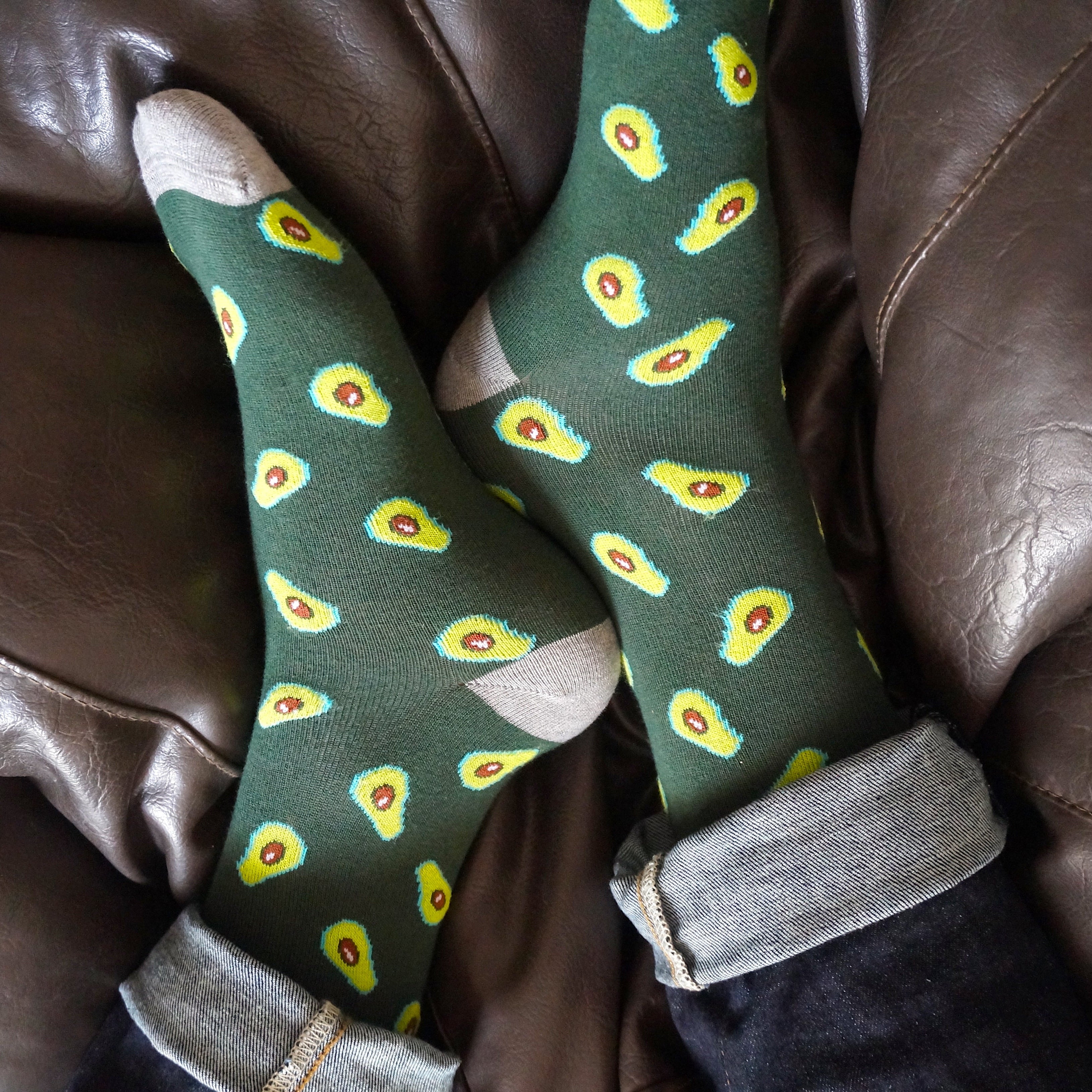 Avocado On Toes Men's Crew Socks