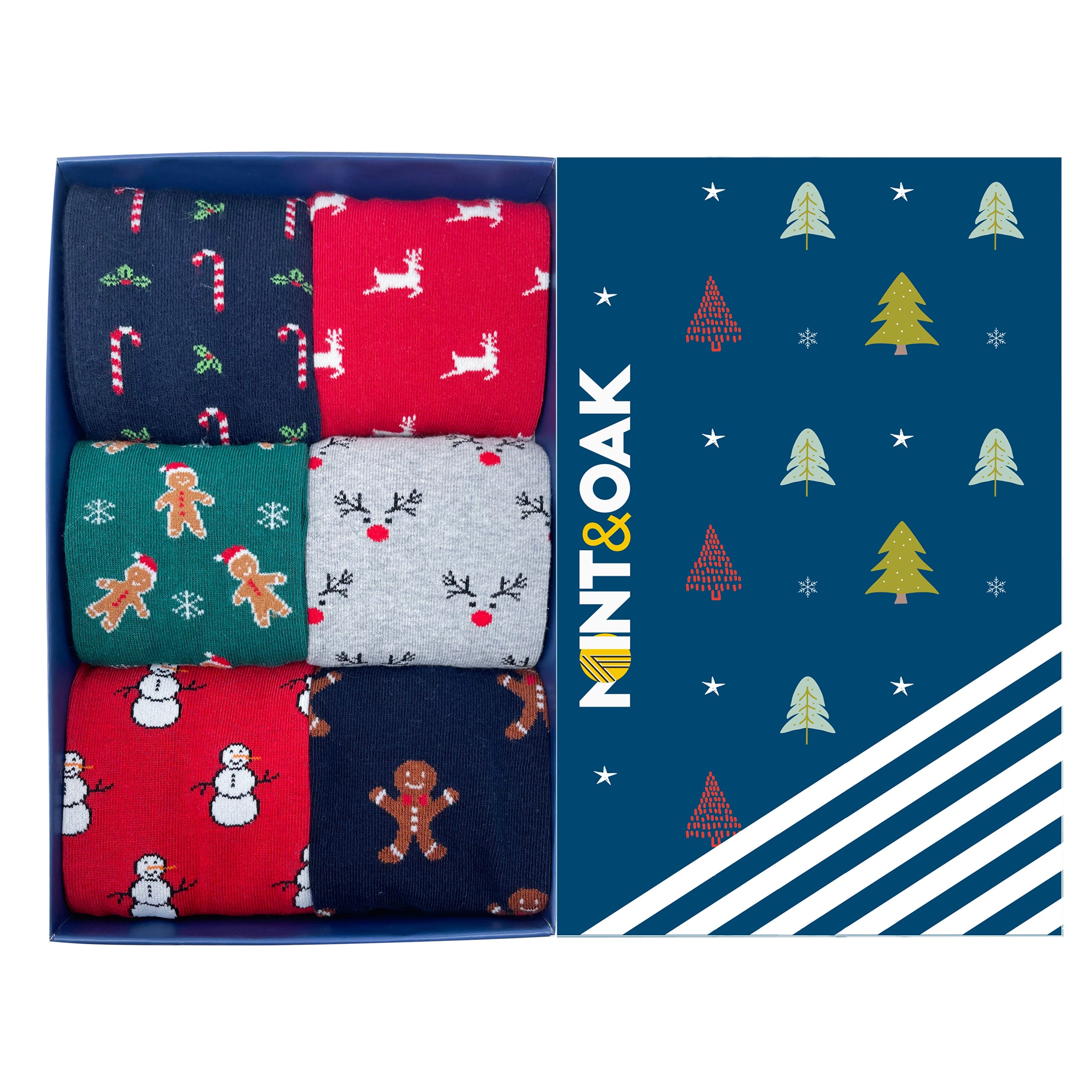 Giftbox of 6 - Christmas Goodies Socks For Men