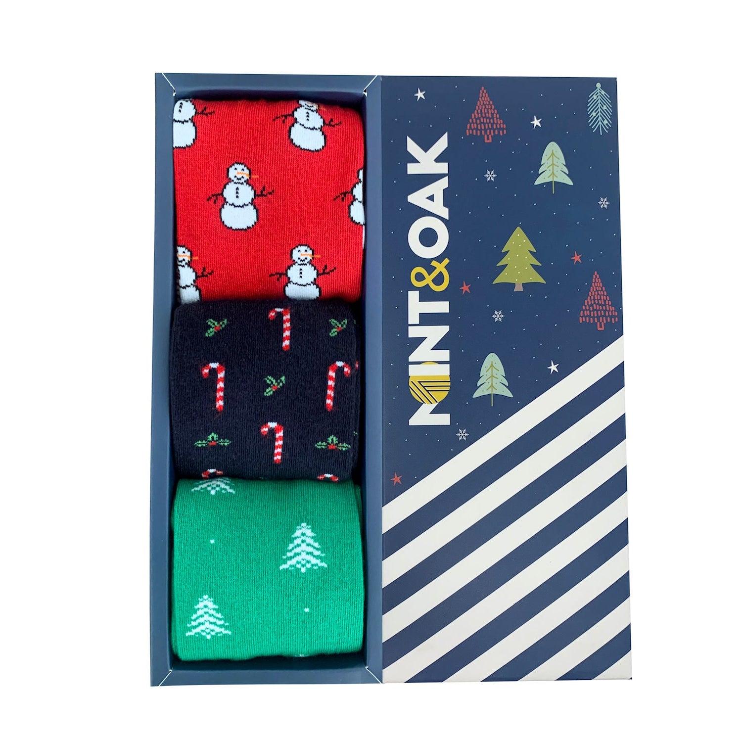 Santa's Goodie Box Set-of-3 Crew Socks for Men