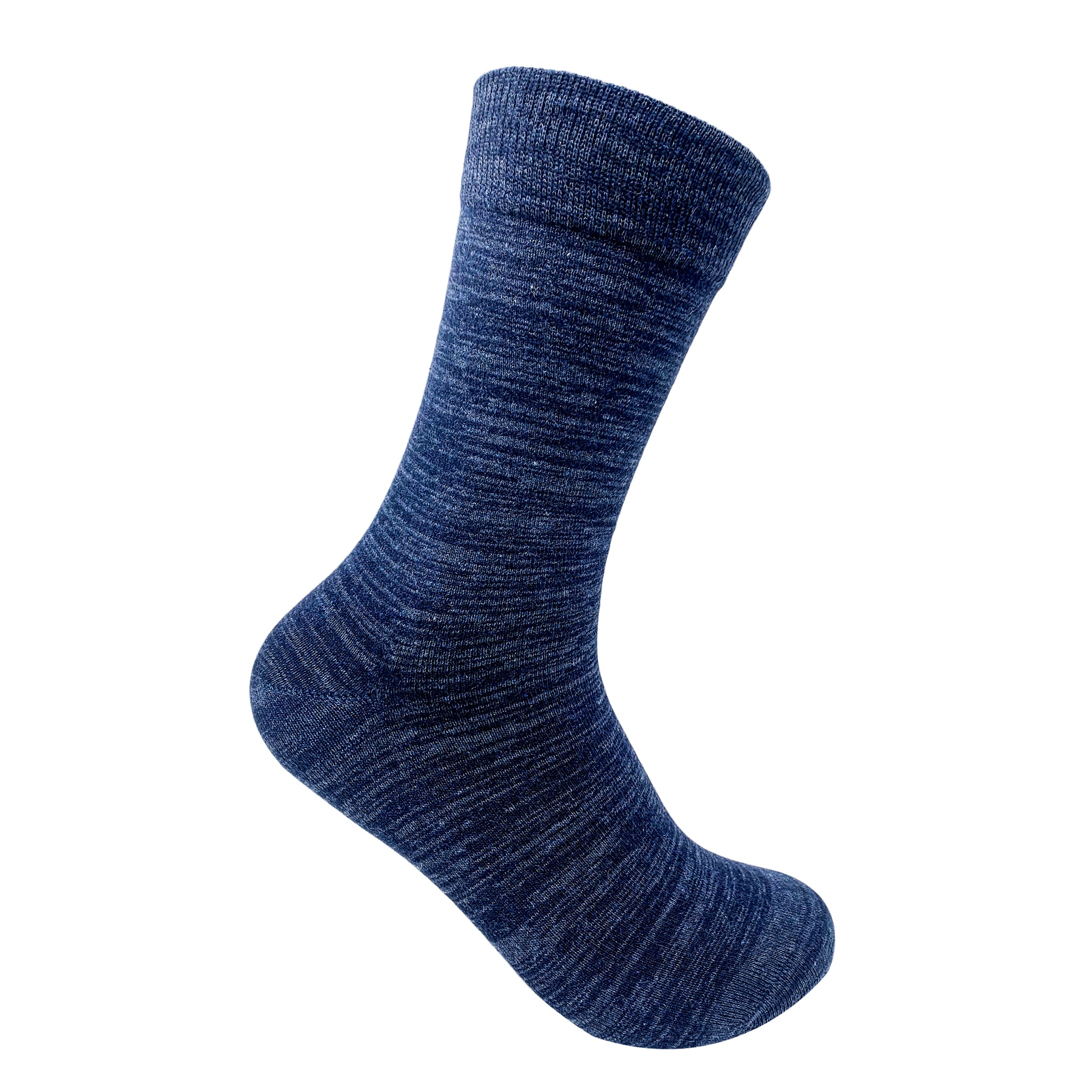 Blue Melange Men's Crew Socks