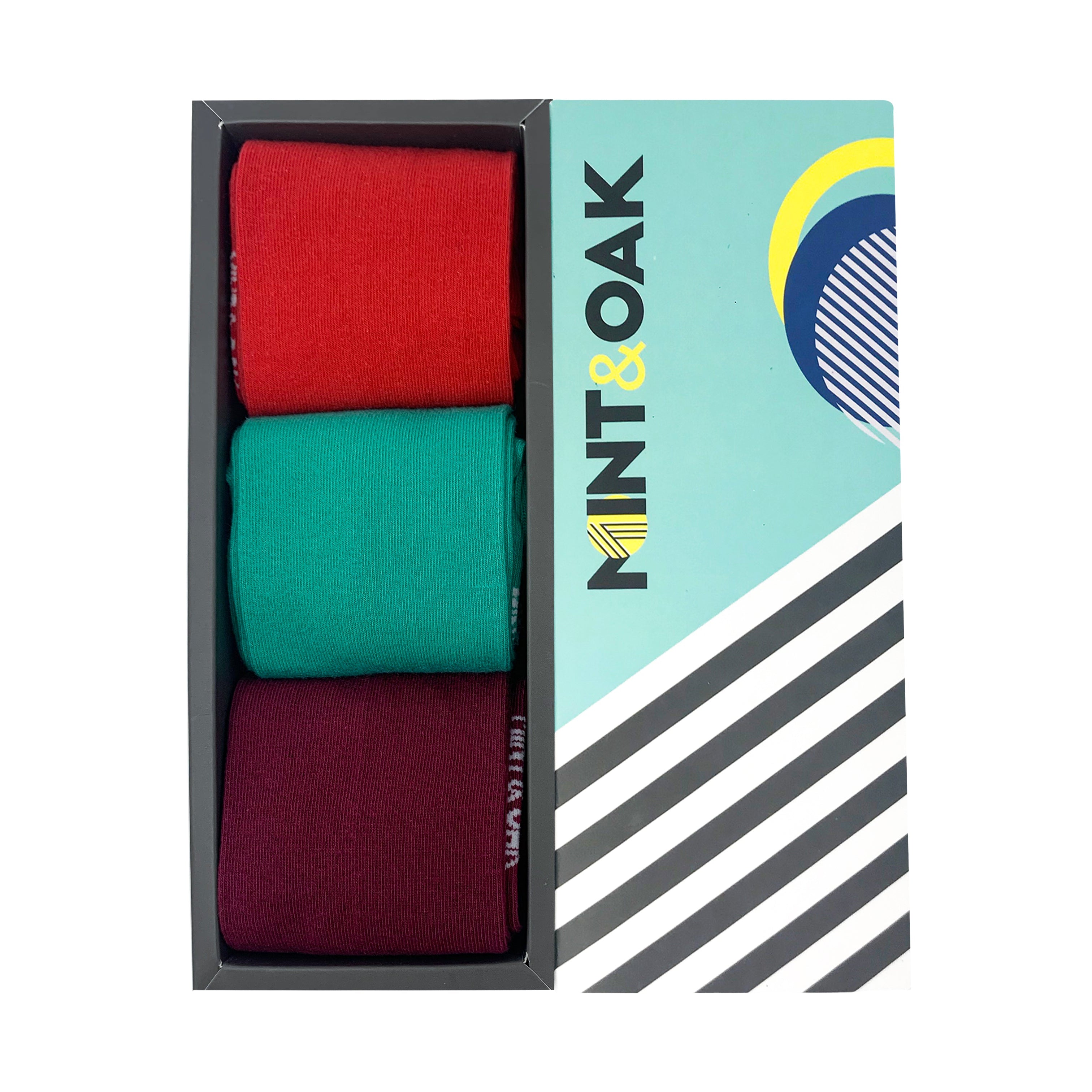 Solids Set-of-3 Crew Socks for Men