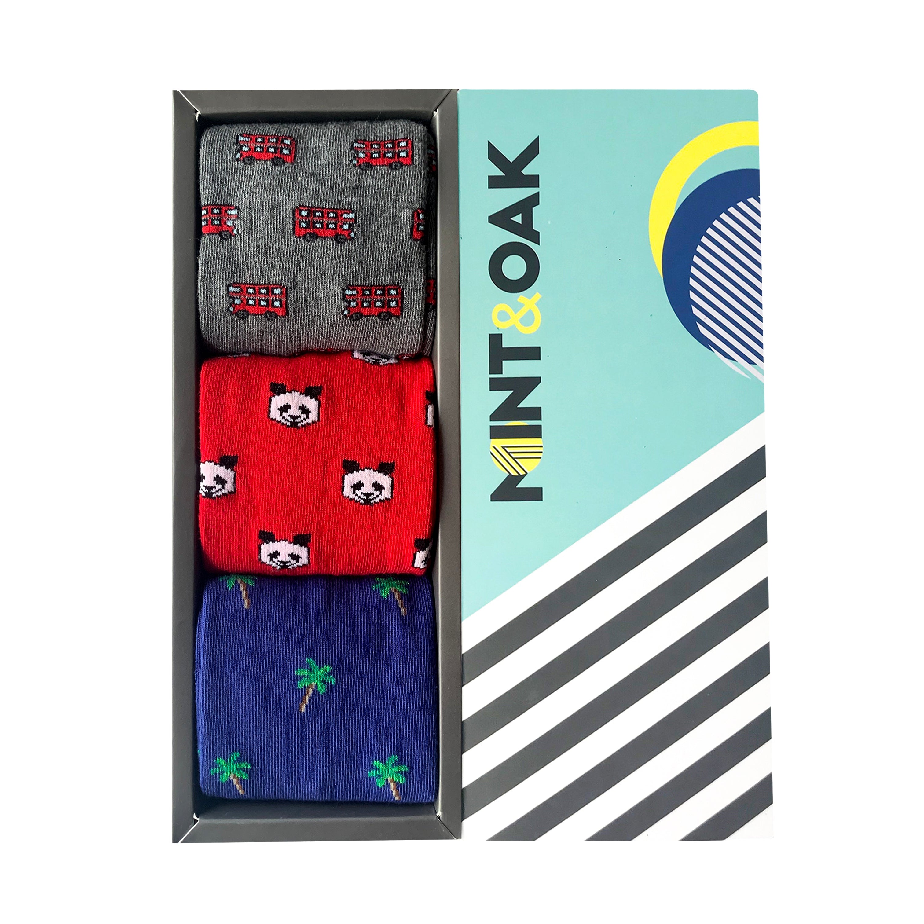 Giftbox of 3 - A Bit of Red - Mint & Oak