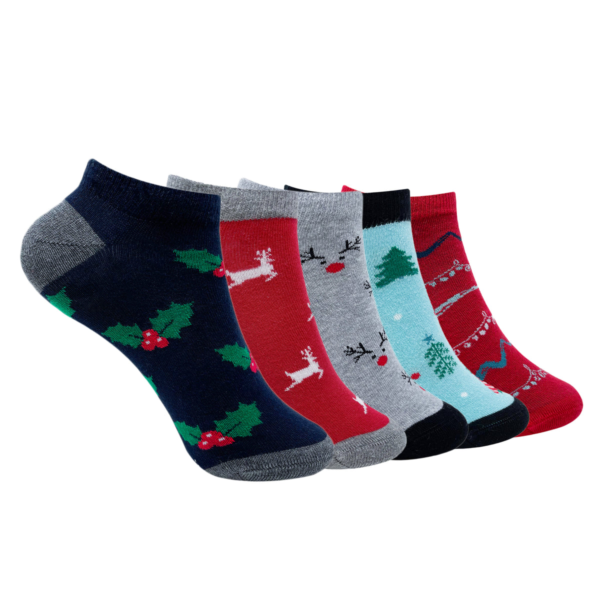 Mistletoe time Set of 5 Socks For Women - Giftbox Packaging