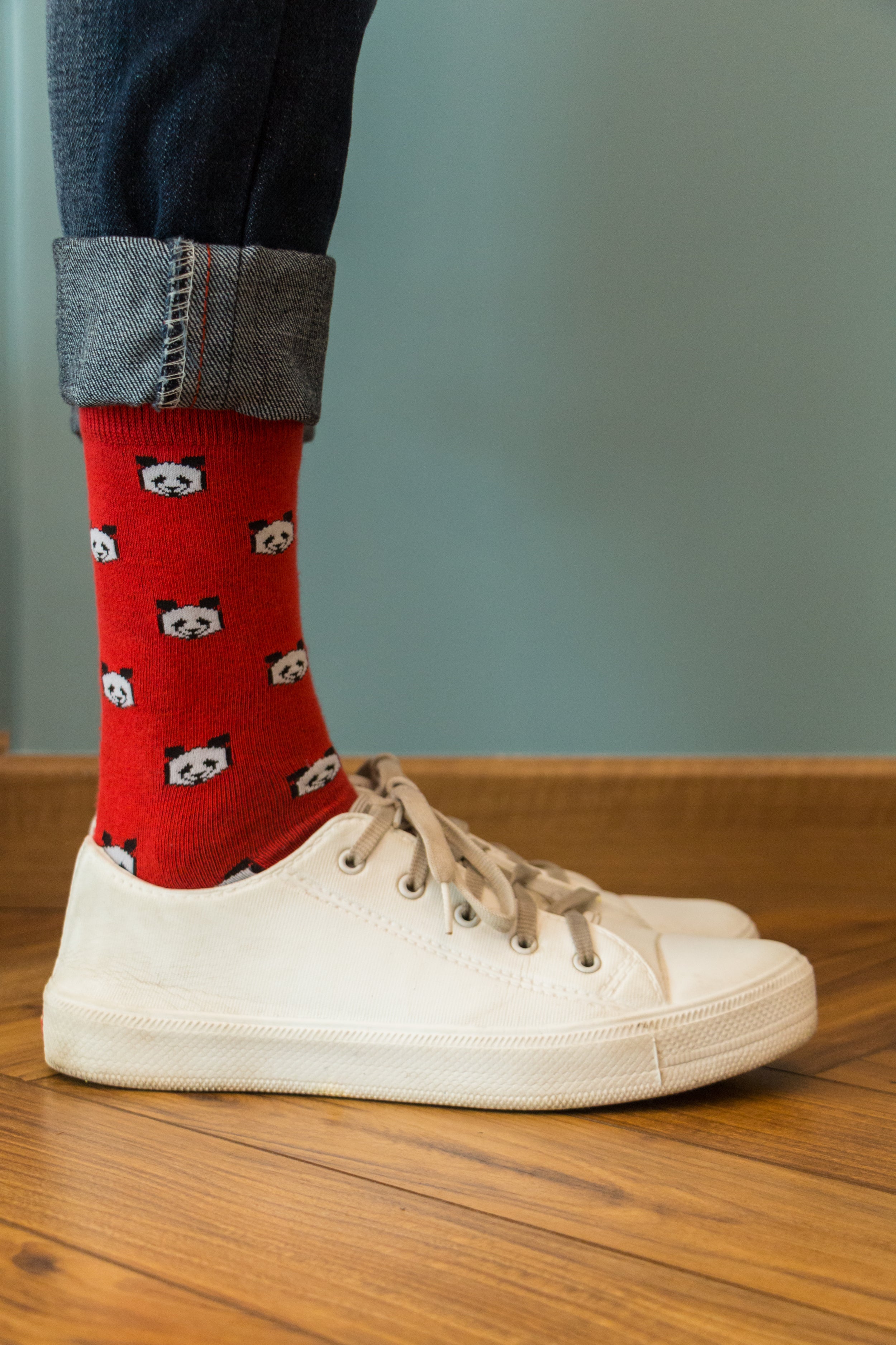 A Bit Of Red Set-of-3 Crew Socks for Men