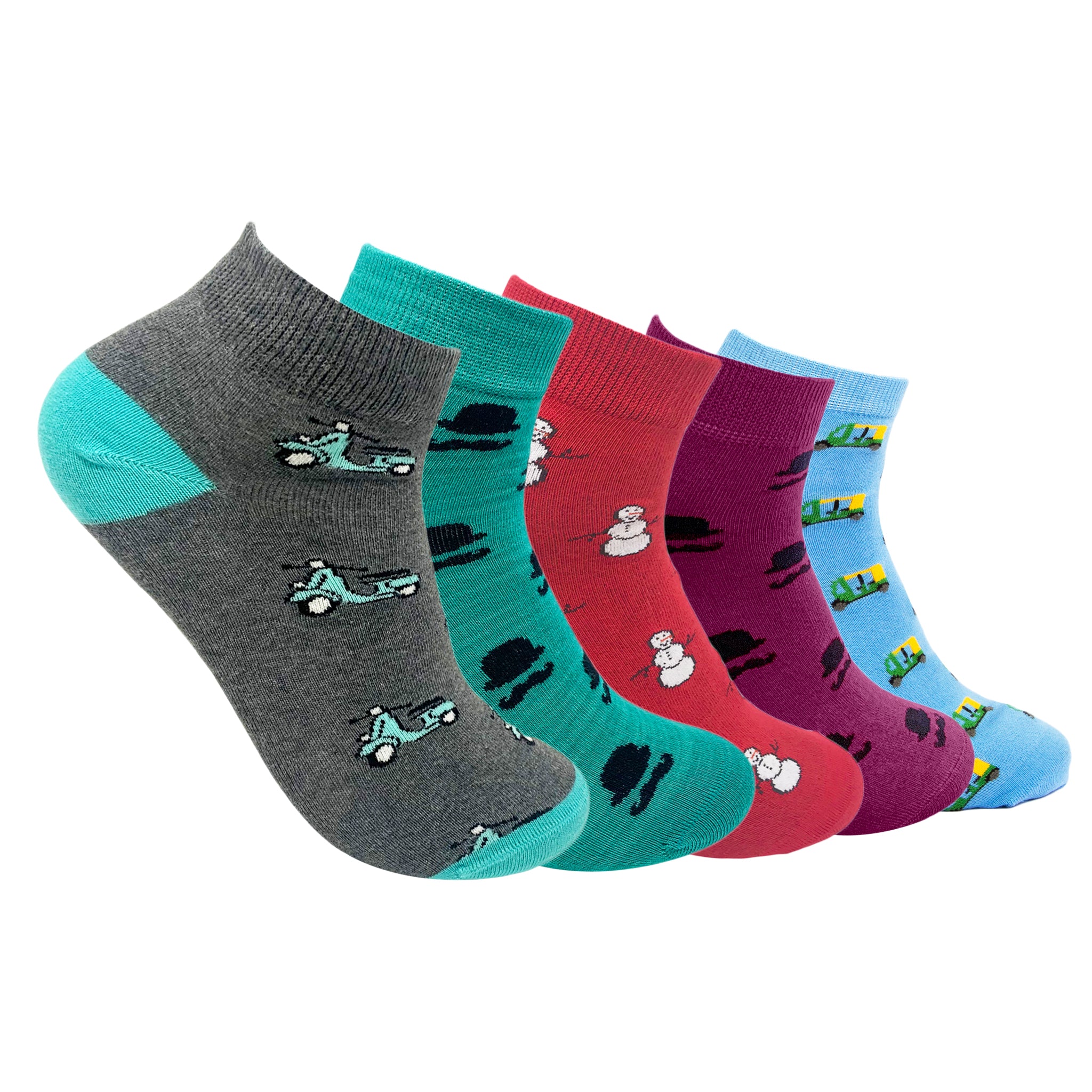 Recommended By Us Set-of-5 Ankle Socks for Men