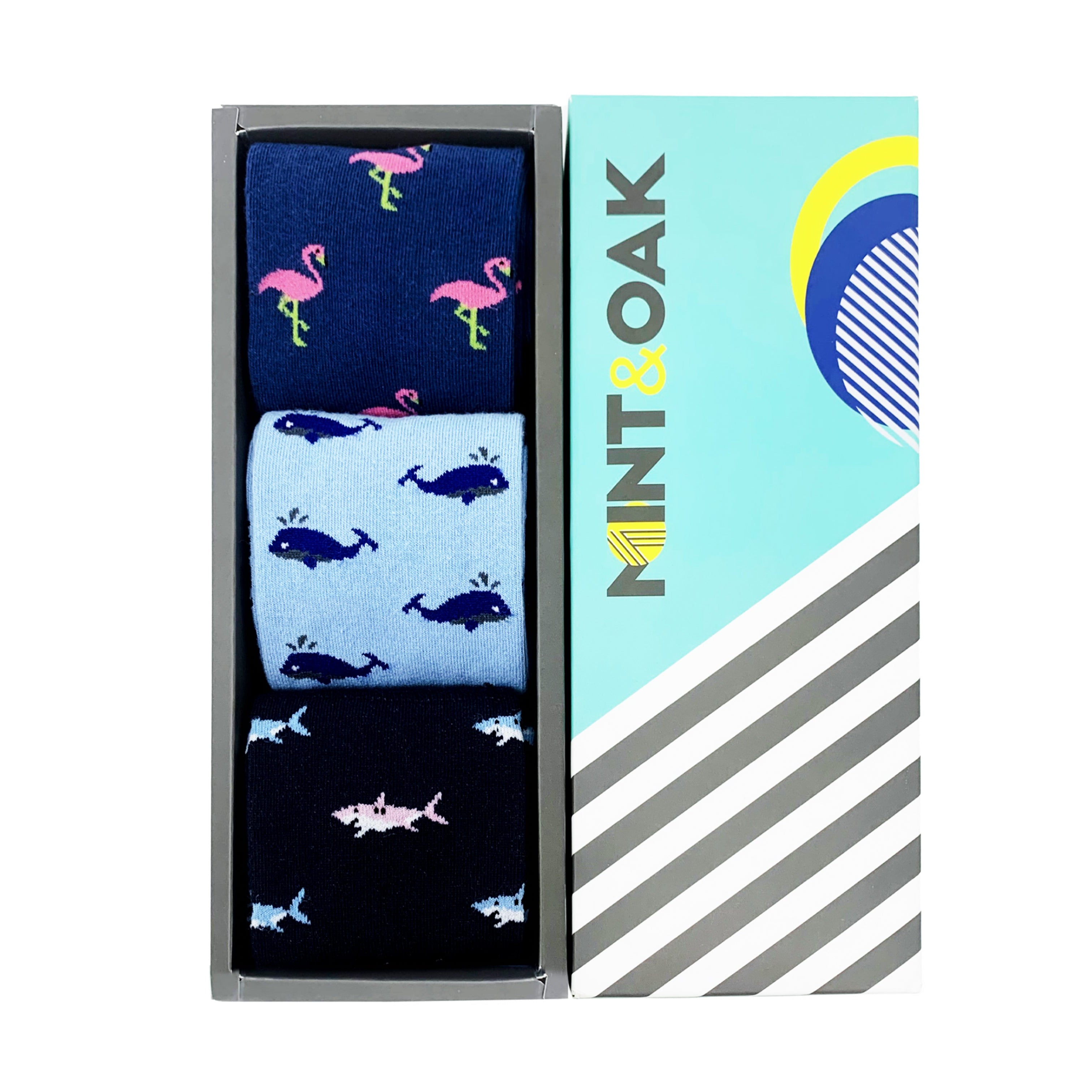 Water Love Set-of-3 Crew Socks for Men