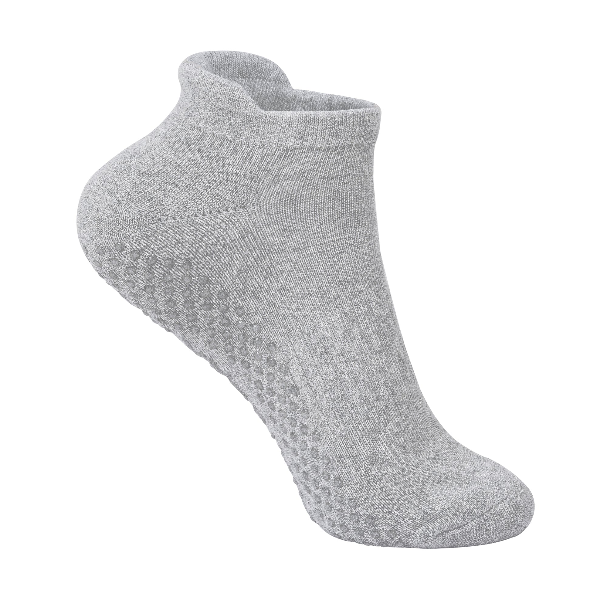 Unisex Silicone-Grip No-Fall Socks for Elderly Care - Light Grey