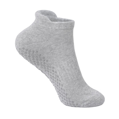 Unisex Silicone-Grip No-Fall Socks for Elderly Care - Light Grey