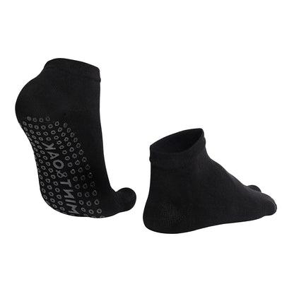 Unisex Anti-Slip Two-Toe Grip Socks for Elderly Care - Black