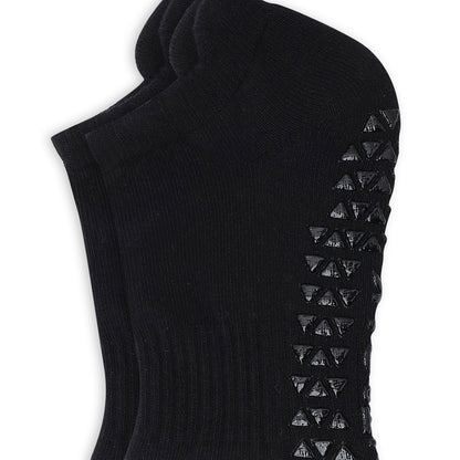 Black Unisex Ankle Sports Grip Socks