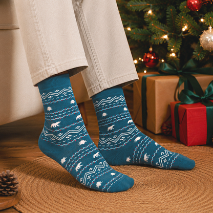 Polar Snow  Men's Crew Socks