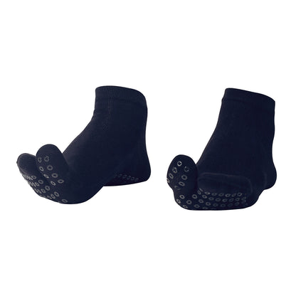 Unisex Anti-Slip Two-Toe Grip Socks for Elderly Care - Navy Blue