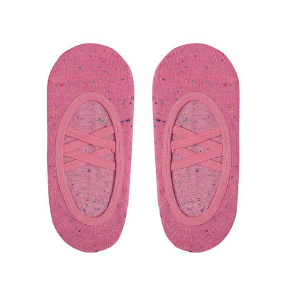 Double Criss Cross Yoga and Pilates Non-Slip Socks for Women - Dark Pink