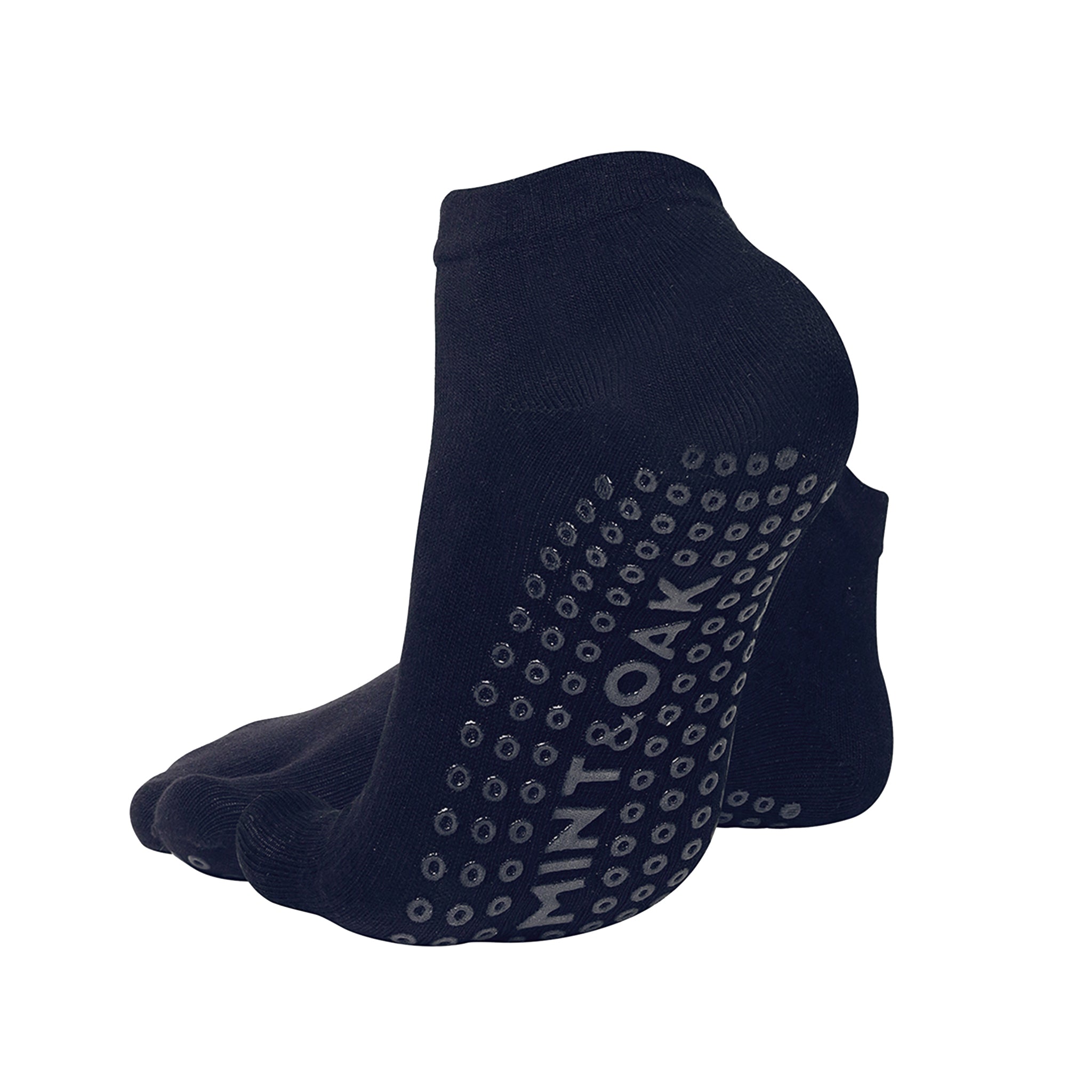 Unisex Anti-Slip Two-Toe Grip Socks for Elderly Care - Navy Blue