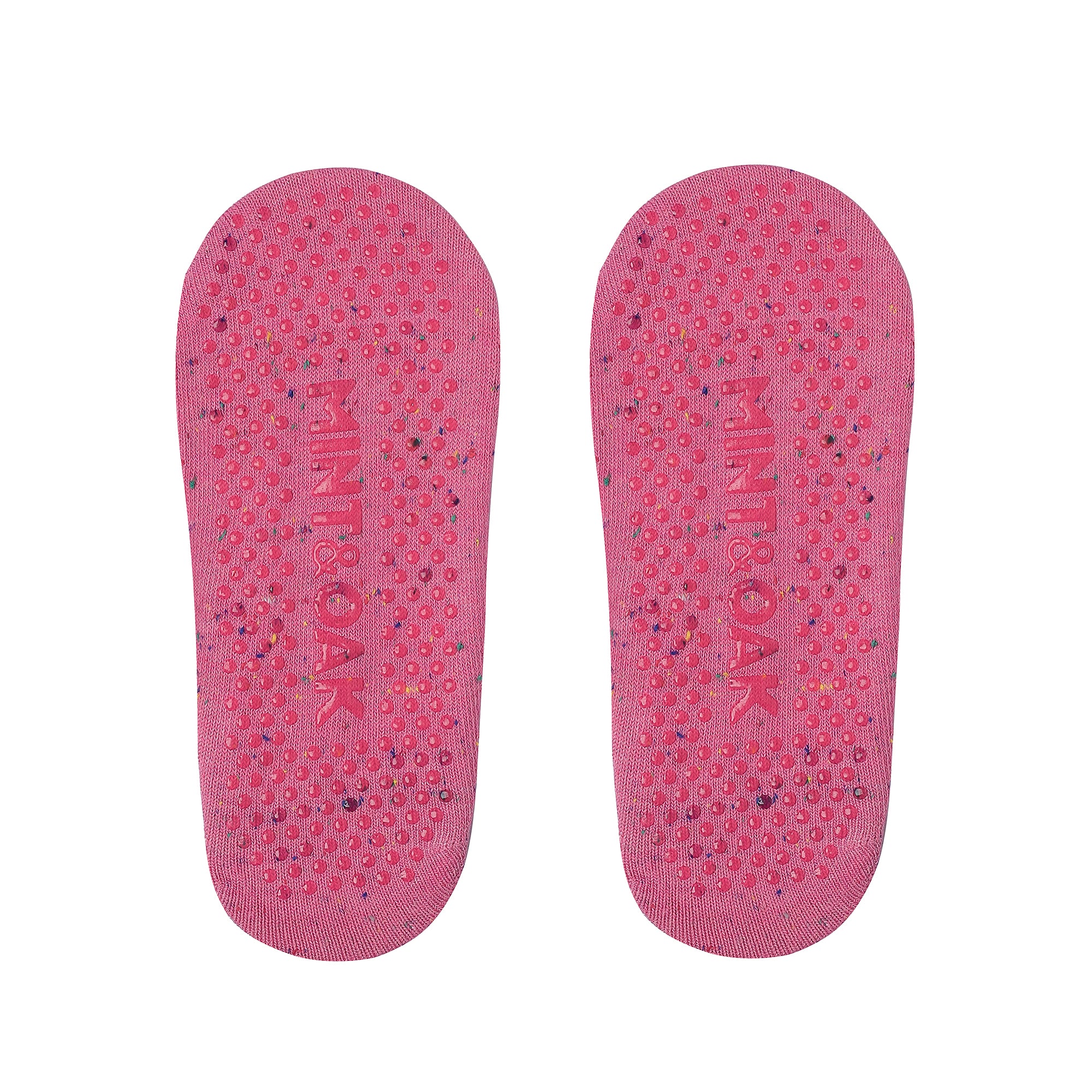 Double Criss Cross Yoga and Pilates Non-Slip Socks for Women - Dark Pink