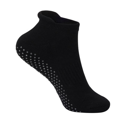 Unisex Silicone-Grip No-Fall Socks for Elderly Care - Black
