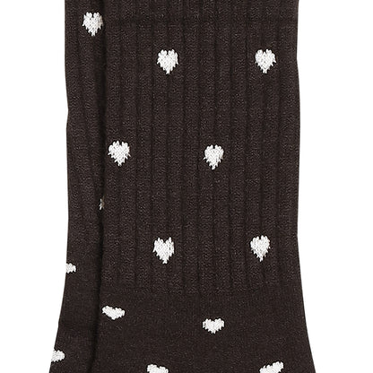 Women's Premium Wool blend Crew Socks - Dark brown