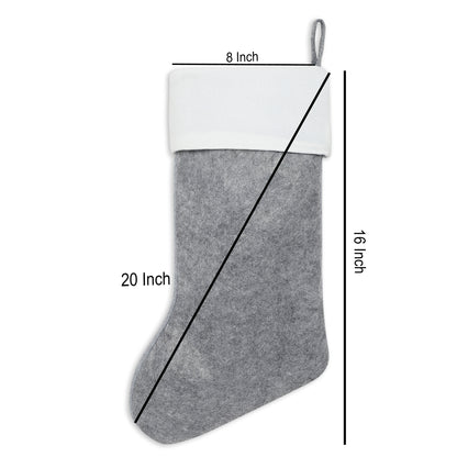 Grey Santa Stocking