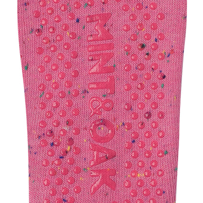 Double Criss Cross Yoga and Pilates Non-Slip Socks for Women - Dark Pink