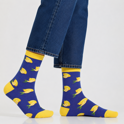 Lemon Zest Men's Crew Socks