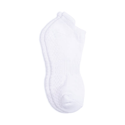 Men’s Ankle Length Performance Grip Socks – White