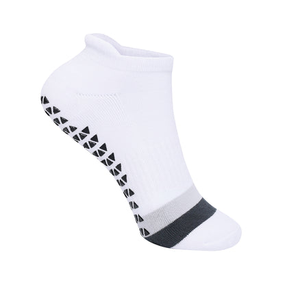 White Unisex Ankle Sports Grip Socks