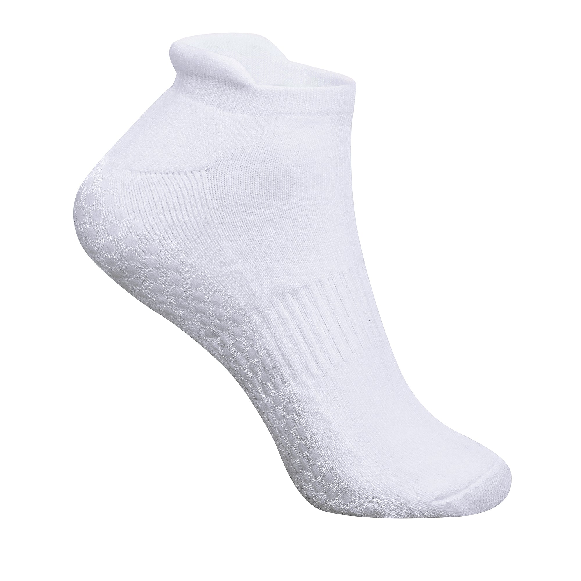 Unisex Silicone-Grip No-Fall Socks for Elderly Care - White