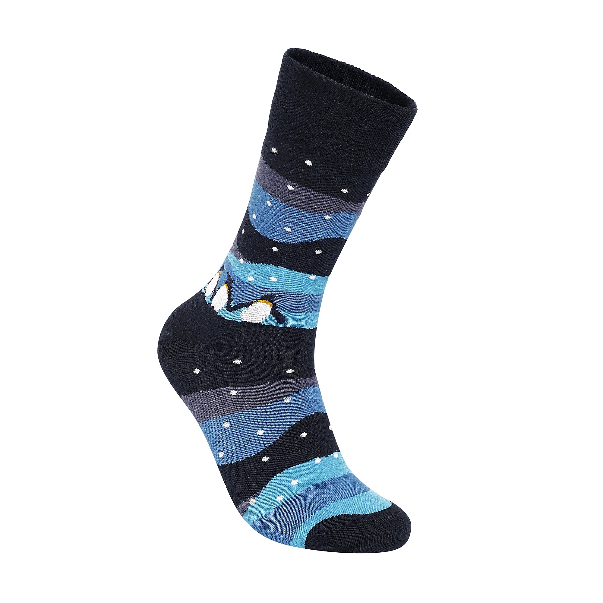 Midnight Snow Waddle Men's Crew Socks