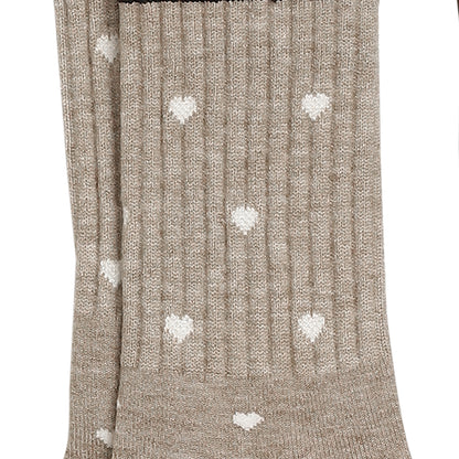 Women's Premium Wool blend Crew Socks - Beige