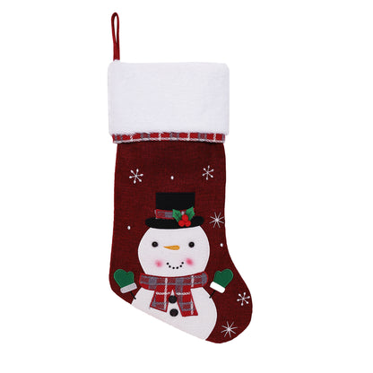Red Snowman Stocking