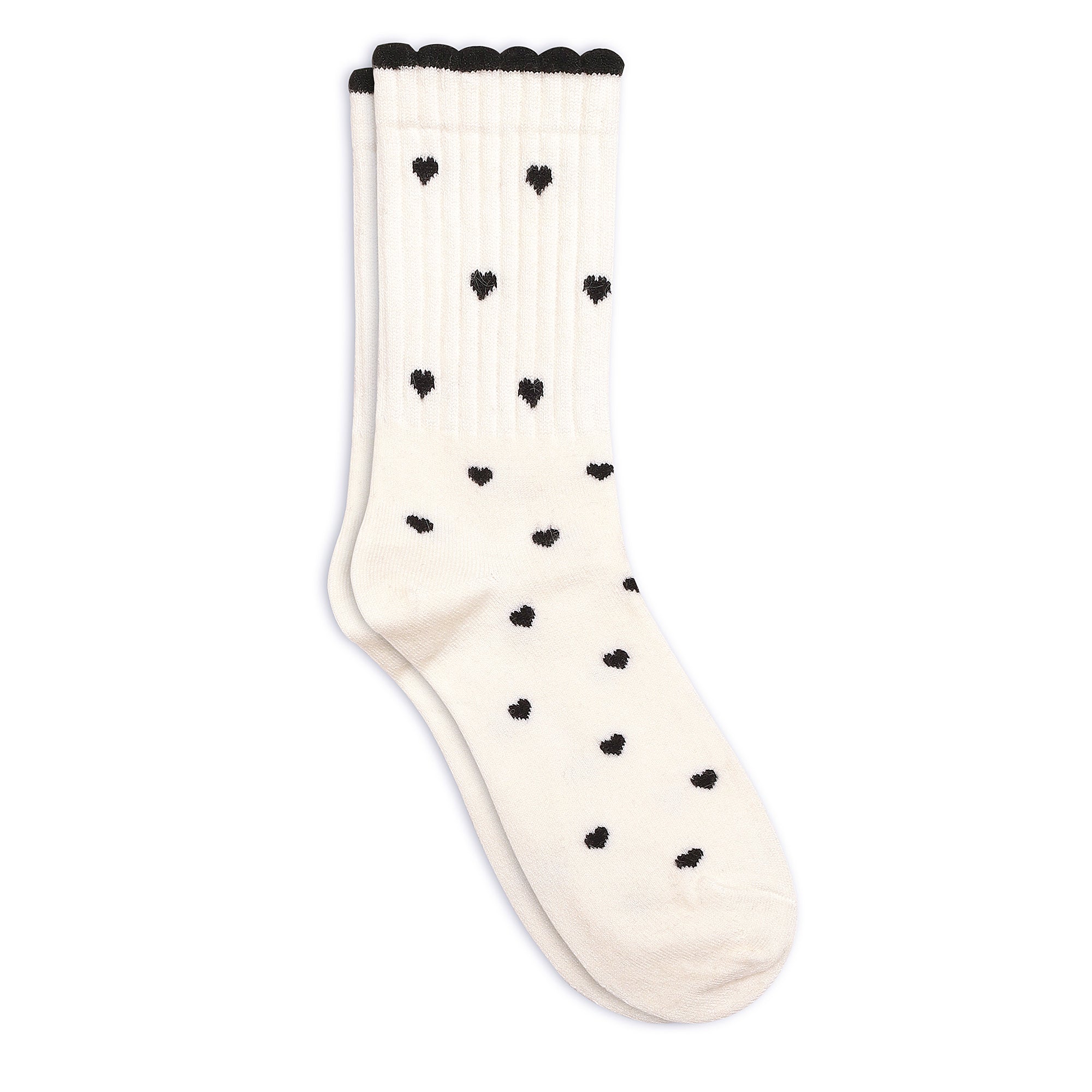 Women's Premium Wool blend Crew Socks - Off White