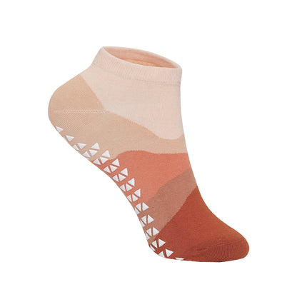 Yoga and Pilates Non-Slip Socks for Women - Orange Wave