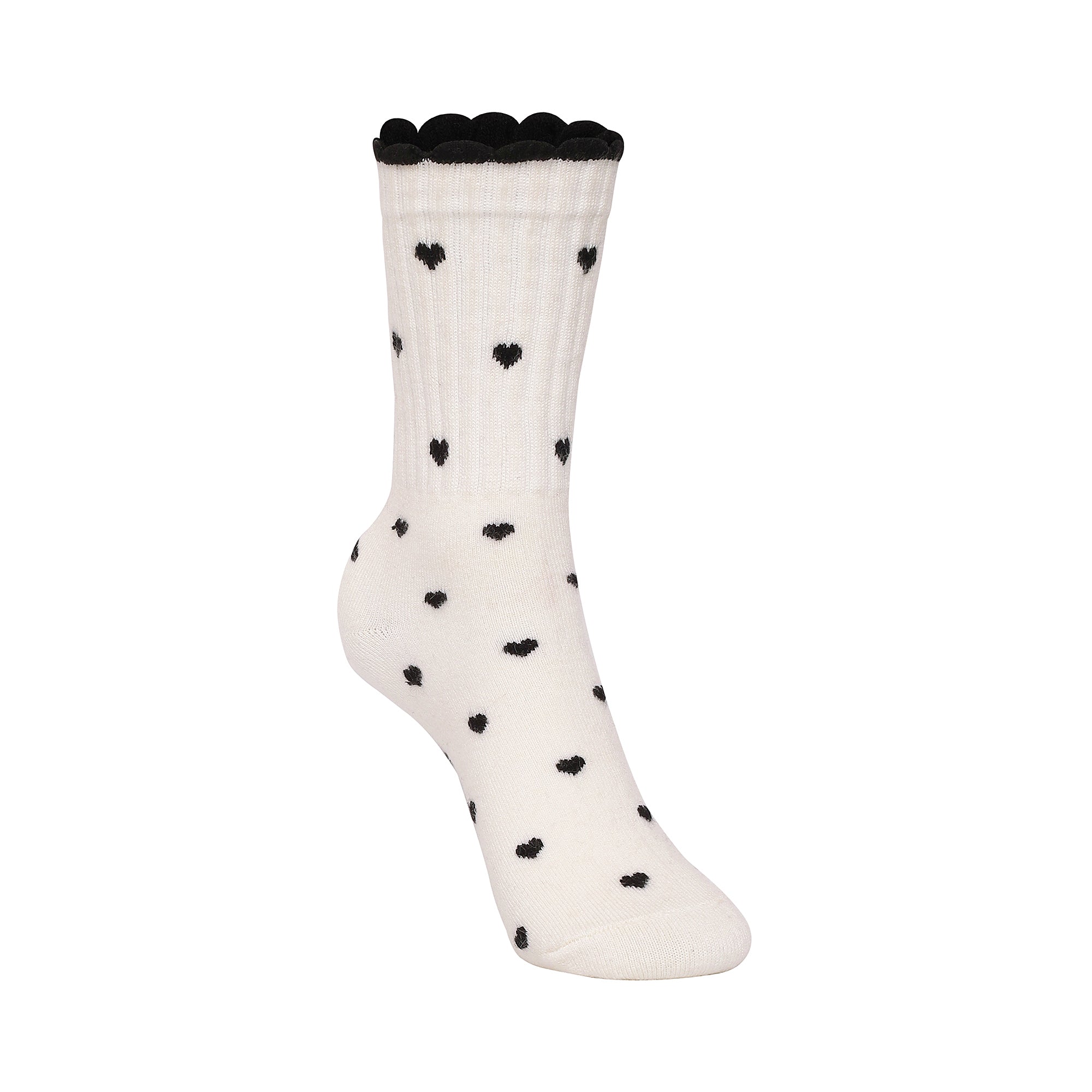 Women's Premium Wool blend Crew Socks - Off White