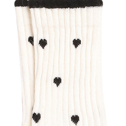 Women's Premium Wool blend Crew Socks - Off White