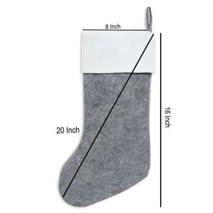 Grey Snowman Stocking