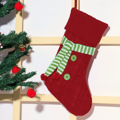 Red ribbed Stocking