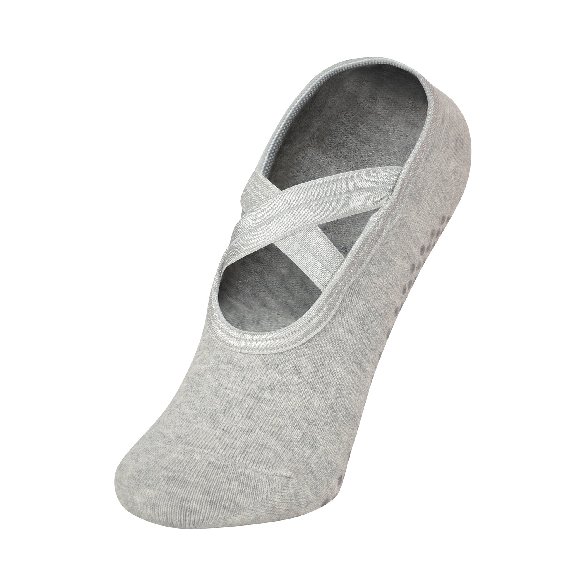 Yoga and Pilates Non-Slip Socks for Women - Light grey