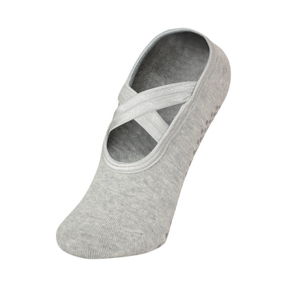 Yoga and Pilates Non-Slip Socks for Women - Light grey