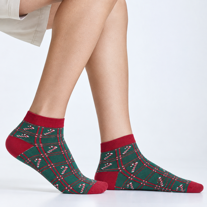 Plaid Canes Men's Ankle Socks