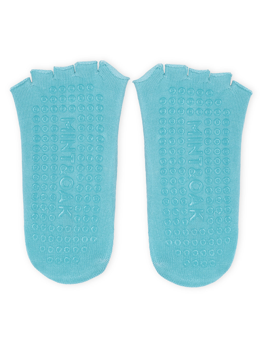 Yoga and Pilates Open Toe Non-Slip Socks for Women - Light Blue