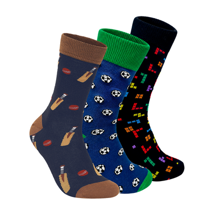 The Game Changer Set-of-3 Crew Socks for Men