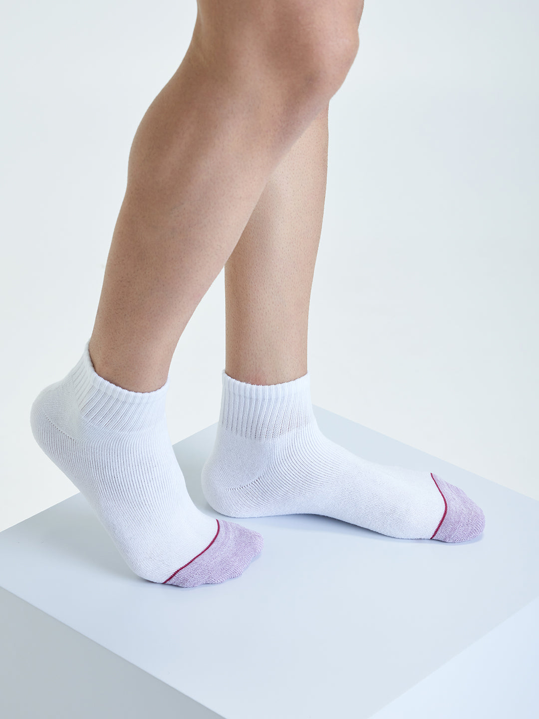 Sports terry Ankle Socks For Men -  Set Of 5 ( White, Grey, Black & Grey Melange, Blue Melange, White )