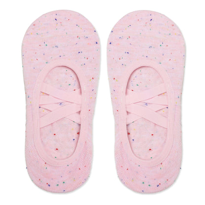 Double Criss Cross Yoga and Pilates Non-Slip Socks for Women - Pink