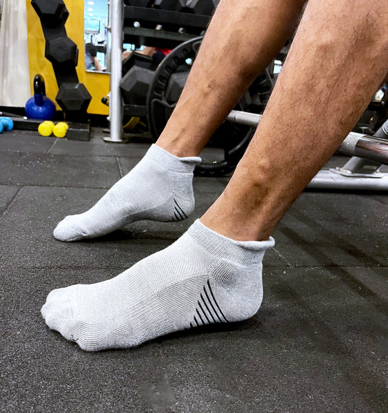 Grey Bamboo Sports Socks For Men