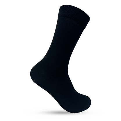 Solid Black Men's Crew Socks