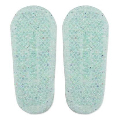 Double Criss Cross Yoga and Pilates Non-Slip Socks for Women - Green