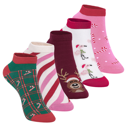 Christmas Sock Party Set of 5 Socks for Women - Giftbox Packaging