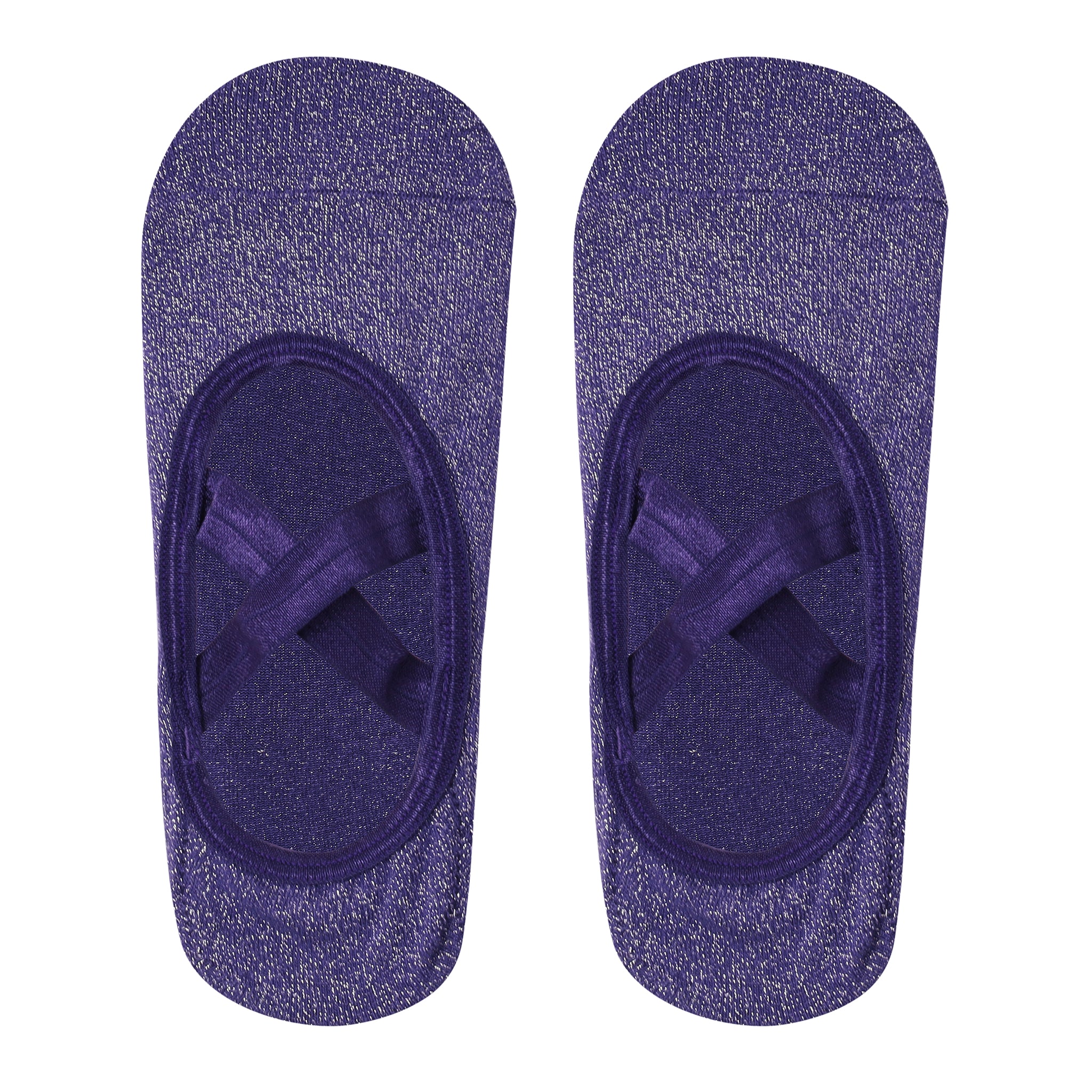 Yoga and Pilates Non-Slip Socks for Women - Shimmer Purple