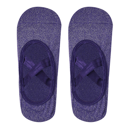 Yoga and Pilates Non-Slip Socks for Women - Shimmer Purple